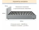 Мягкая кровать Erika 1600 бежевая с подъемным механизмом арт. Тэ-00005678