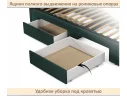 Мягкая кровать-тахта Milena 900 изумруд с ящиками арт. Тэ-00005925