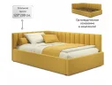 Мягкая кровать Milena 1200 желтая с ортопедическим основанием арт. Тэ-00005481