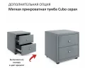 Мягкая кровать Elda 900 серая с ортопедическим основанием и матрасом ГОСТ арт. Тэ-00003891