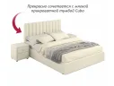 Мягкая кровать Olivia 1600 бежевая с ящиками арт. Тэ-00005447