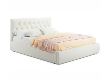 Мягкая кровать Verona 1400 беж с ортопедическим основанием