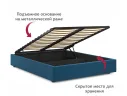 Мягкая кровать-софа без изголовья Base 1600 синяя с подъемным механизмом арт. Тэ-00005510