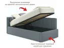 Односпальная кровать-тахта Bonna 900 серая с подъемным механизмом арт. Тэ-00002689