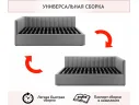 Мягкая кровать Milena 900 серая с подъемным механизмом и матрасом АСТРА арт. Тэ-00004072