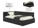 Мягкая кровать-тахта Bonna 1200 шоколад c подъемным механизмом арт. Тэ-00005598