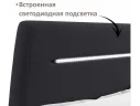 Мягкая кровать NEO с подсветкой и подъемным механизмом темная арт. Тэ-00005440