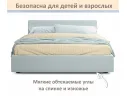 Мягкая кровать Skandi 1600 мята пастель с подъемным механизмом арт. Тэ-00005712