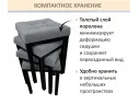 Табурет мягкий на усиленном металлическом каркасе Бёрн серый (комплект 2 шт.) арт. Тэ-00007110