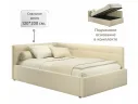 Мягкая кровать-тахта Bonna 1200 бежевая c подъемным механизмом арт. Тэ-00005596