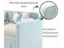 Мягкая кровать Эмили 900 c ящиками мята пастель арт. Тэ-00007146