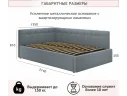 Мягкая кровать-тахта Bonna 1200 серая c подъемным механизмом арт. Тэ-00005595