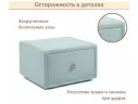 Мягкая прикроватная навесная тумба Mild мята пастель арт. Тэ-00005902