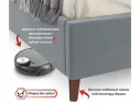 Мягкая кровать Betsi 1600 серая с подъемным механизмом арт. Тэ-00002979