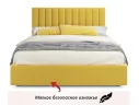 Мягкая кровать Olivia 1600 желтая с ящиками арт. Тэ-00005445