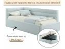 Мягкая кровать-тахта Aura 900 мята пастель с подъемным механизмом арт. Тэ-00005723