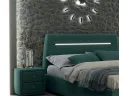 Мягкая кровать NEO с подсветкой и подъемным механизмом изумруд арт. Тэ-00005632