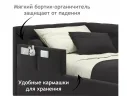 Односпальная кровать-тахта Bonna 900 с защитным бортиком шоколад и подъемным механизмом арт. Тэ-00005412
