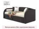 Мягкая кровать Elda 900 шоколад с ортопедическим основанием и матрасом ГОСТ арт. Тэ-00003894
