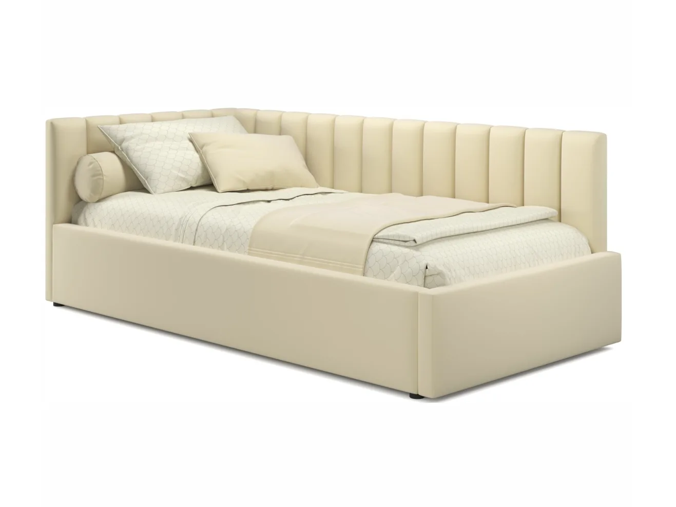 Мягкая кровать Milena 900 беж с подъемным механизмом арт. Тэ-00004049