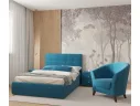 Мягкая кровать Selesta 1200 синяя с ортопед.основанием арт. Тэ-00002681
