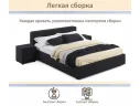 Мягкая кровать Skandi 1600 черная с подъемным механизмом арт. Тэ-00005709