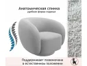 Дизайнерское мягкое кресло Plushe букле светло-серый арт. Тэ-00005530
