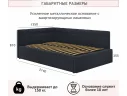 Мягкая кровать-тахта Bonna 1200 черная c ортопедическим основанием арт. Тэ-00005606