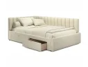 Мягкая кровать-тахта Milena 1200 бежевая с ящиками арт. Тэ-00005456