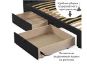Мягкая кровать Olivia 1600 темная с ящиками арт. Тэ-00005448