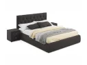 Мягкая кровать с тумбами Verona 1600 шоколад с подъемным механизмом арт. Тэ-00004478