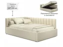 Мягкая кровать Milena 1200 беж с подъемным механизмом арт. Тэ-00005474