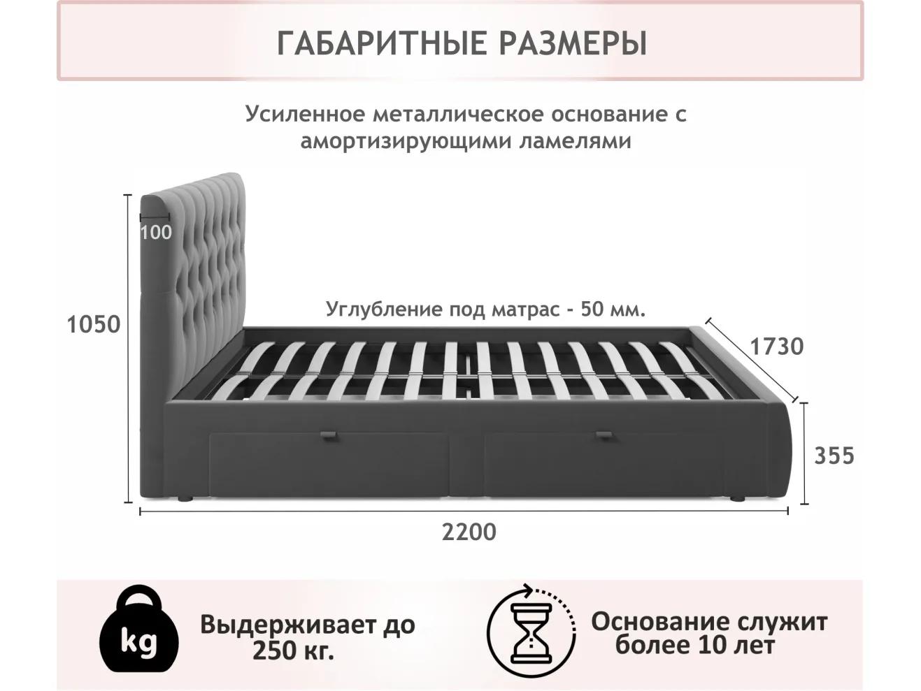 Мягкая кровать Verona 1600 изумруд с ящиками арт. Тэ-00005470