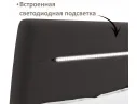 Мягкая кровать NEO с подсветкой и подъемным механизмом шоколад арт. Тэ-00005441
