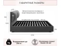 Мягкая кровать Vita 1600 маренго темно-серый с ортопедическим основанием арт. Тэ-00005614