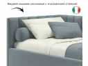 Мягкая кровать Milena 900 серая с подъемным механизмом и матрасом АСТРА арт. Тэ-00004072