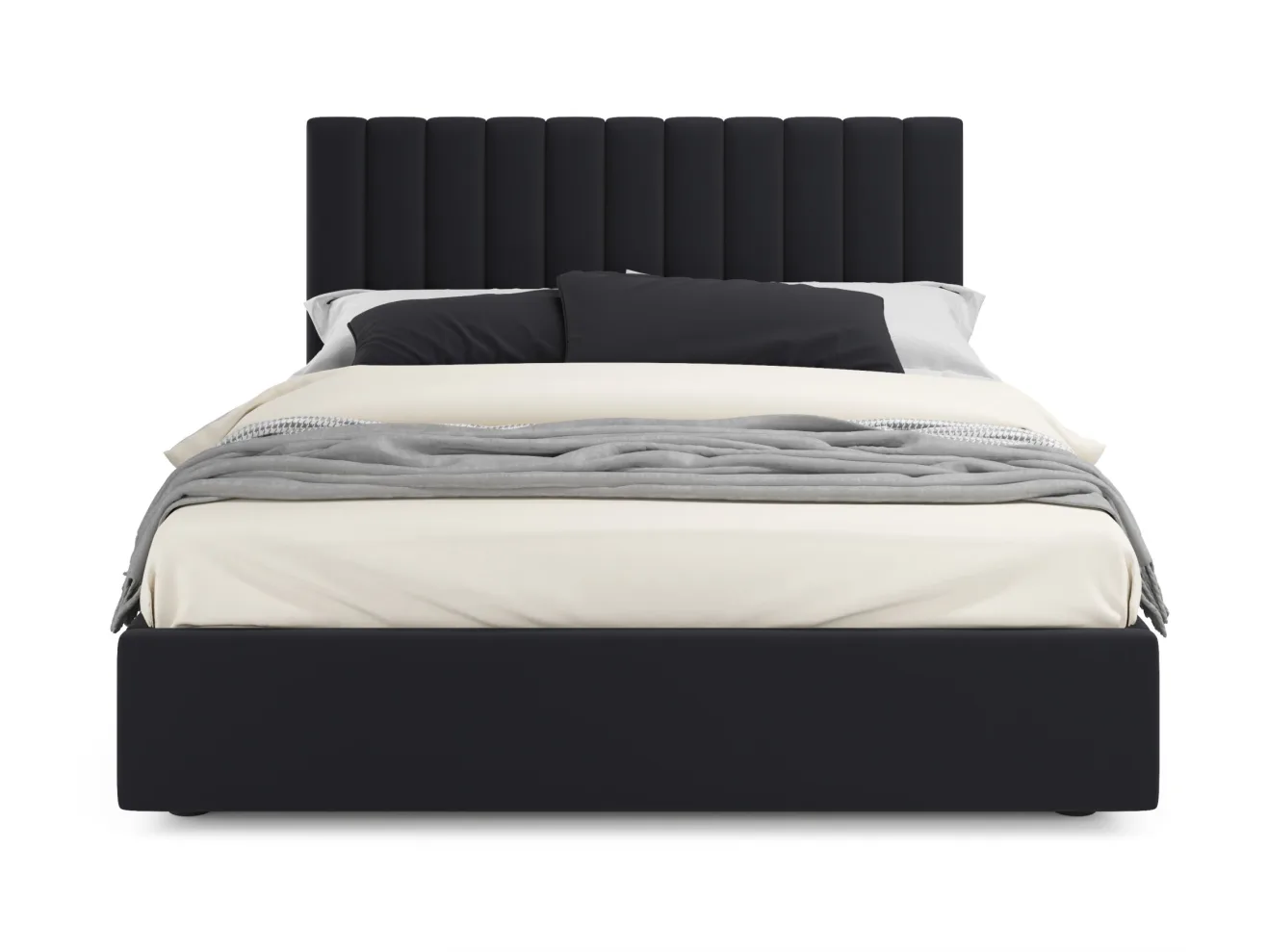 Мягкая кровать Olivia 1800 темная с подъемным механизмом арт. Тэ-00004090
