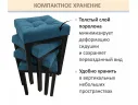 Табурет мягкий на усиленном металлическом каркасе Бёрн синий (комплект 2 шт.) арт. Тэ-00007108