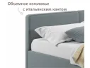 Мягкая кровать Erika 1600 серая с подъемным механизмом арт. Тэ-00005677