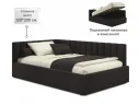 Мягкая кровать Milena 1200 шоколад с подъемным механизмом арт. Тэ-00005476