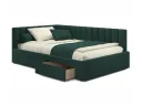 Мягкая кровать-тахта Milena 1200 изумруд с ящиками арт. Тэ-00005461