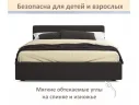 Мягкая кровать Skandi 1600 шоколад с подъемным механизмом арт. Тэ-00005710