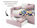 Мягкая кровать Эмили 900 c ящиками лиловая арт. Тэ-00007145