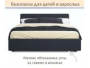 Мягкая кровать Skandi 1600 черная с подъемным механизмом арт. Тэ-00005709