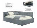 Мягкая кровать-тахта Bonna 1200 серая c подъемным механизмом арт. Тэ-00005595