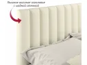 Мягкая кровать Olivia 1600 бежевая с ящиками арт. Тэ-00005447