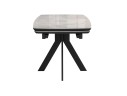 Стол DikLine DKU120 Керамика Italian Grey (глянец серый)/подстолье черное/опоры черные (2 уп.)