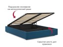 Мягкая кровать-софа без изголовья Base 1600 синяя с подъемным механизмом