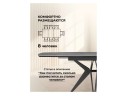 Риполь 140(180)х80 larka grey / черный Керамический стол