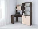 Компьютерный стол Квартет-12 +стеллаж венге/дуб молочный арт. 1215247